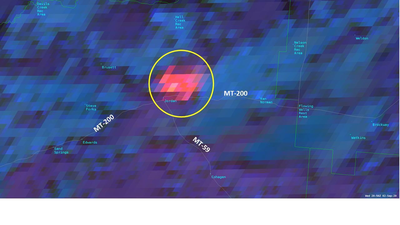 Garfield County fire satellite image